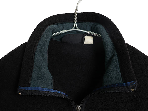 90s USA製 パタゴニア シンチラ フリース ベスト メンズ L 99年製 オールド フルジップ ハイネック アウトドア 重ね着 前開き 黒 シンプル