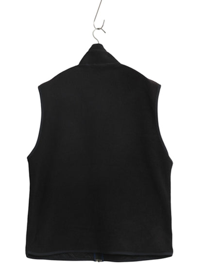 90s USA製 パタゴニア シンチラ フリース ベスト メンズ L 99年製 オールド フルジップ ハイネック アウトドア 重ね着 前開き 黒 シンプル