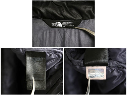 ノースフェイス ナイロン ダウン ジャケット メンズ S アウトドア ブルゾン ハイネック フルジップ キルティング 550フィル パッカブル 黒