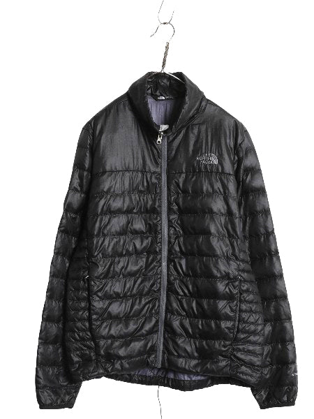 ノースフェイス ナイロン ダウン ジャケット メンズ S アウトドア ブルゾン ハイネック フルジップ キルティング 550フィル パッカブル 黒