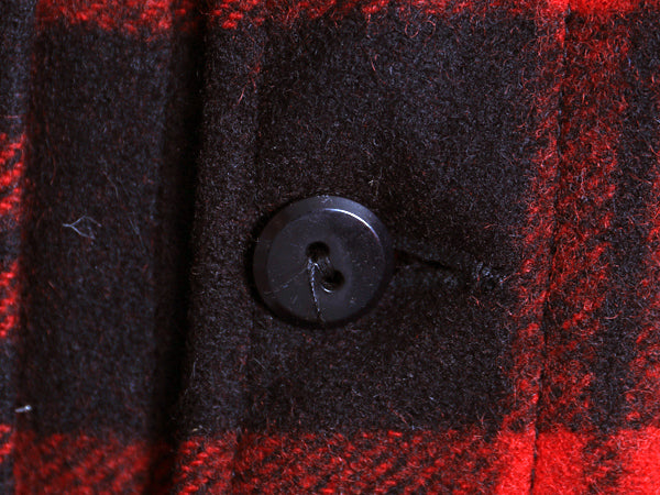 70s USA製 ペンドルトン ウール シャツ ジャケット メンズ L ヴィンテージ チェック ヘビーウェイト CPO ボックス ブルゾン ツートン 赤 黒