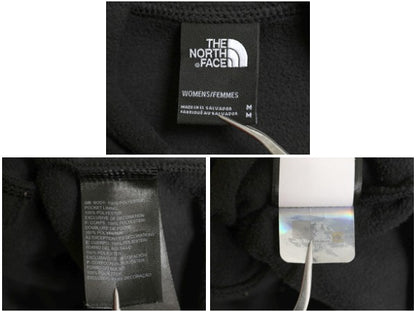 ノースフェイス フリース パーカー 長袖 Tシャツ レディース M / アウトドア TKA フード付き ロンT プルオーバー ハイネック ブラック 薄手