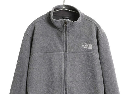 US企画 ノースフェイス WIND WALL フリース ジャケット メンズ М / 古着 アウトドア フルジップ ジャンパー ブルゾン ワンポイント グレー