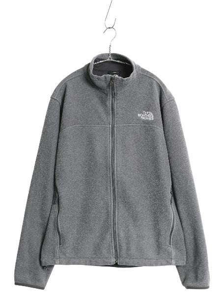 US企画 ノースフェイス WIND WALL フリース ジャケット メンズ М / 古着 アウトドア フルジップ ジャンパー ブルゾン ワンポイント グレー