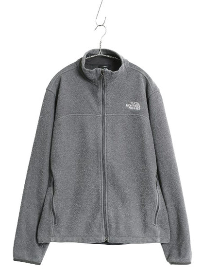 US企画 ノースフェイス WIND WALL フリース ジャケット メンズ М / 古着 アウトドア フルジップ ジャンパー ブルゾン ワンポイント グレー