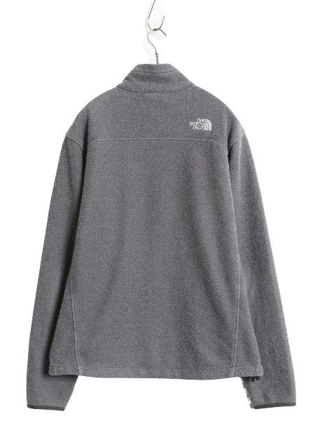 US企画 ノースフェイス WIND WALL フリース ジャケット メンズ М / 古着 アウトドア フルジップ ジャンパー ブルゾン ワンポイント グレー
