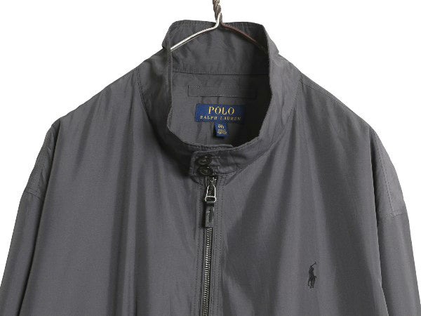 ポロ ラルフローレン ナイロン スイングトップ ジャケット メンズ XXL / 古着 フルジップ G9 タイプ ブルゾン パッカブル 大きいサイズ 灰