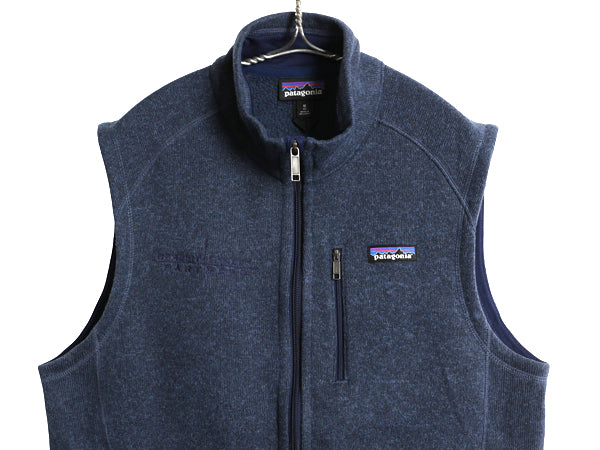 パタゴニア ベターセーター ベスト メンズ М / 古着 18年製 フリース セーター 前開き フルジップ アウトドア ハイネック 重ね着 企業 紺