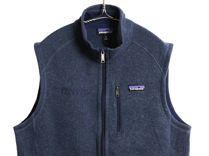 パタゴニア ベターセーター ベスト メンズ М / 古着 18年製 フリース セーター 前開き フルジップ アウトドア ハイネック 重ね着 企業 紺