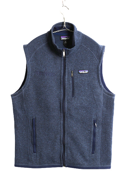 パタゴニア ベターセーター ベスト メンズ М / 古着 18年製 フリース セーター 前開き フルジップ アウトドア ハイネック 重ね着 企業 紺