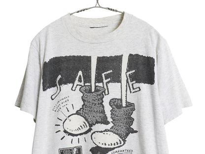 80s キャラクター イラスト 両面 プリント Tシャツ メンズ M 程/ ヴィンテージ アート ジョーク パロディ グラフィック シングルステッチ