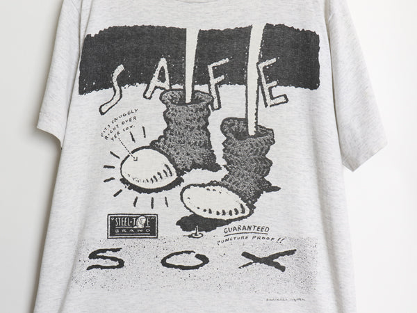 80s キャラクター イラスト 両面 プリント Tシャツ メンズ M 程/ ヴィンテージ アート ジョーク パロディ グラフィック シングルステッチ