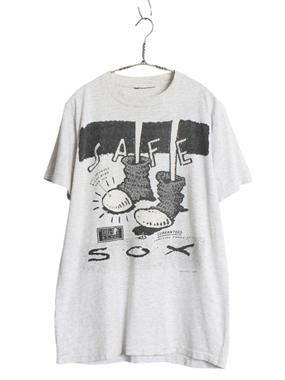 80s キャラクター イラスト 両面 プリント Tシャツ メンズ M 程/ ヴィンテージ アート ジョーク パロディ グラフィック シングルステッチ