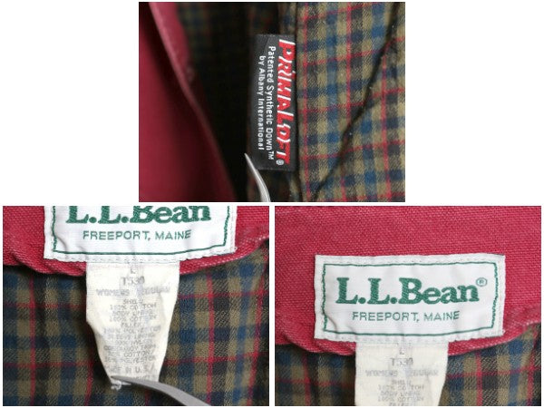 90s USA製 エルエルビーン ダック ハンティング ジャケット レディース L / カバーオール フィールド コート 脱着 チェック 中綿 ライナー