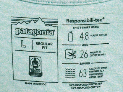  パタゴニア 両面 プリント 半袖 Tシャツ メンズ L / 古着 アウトドア カットソー P6 バックプリント ボックスロゴ クルーネック シンプル