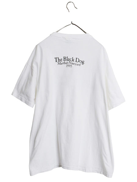 90s USA製 The Black Dog アート イラスト プリント Tシャツ メンズ レディース XL / オールド アニマル ドッグ グラフィック 大きいサイズ
