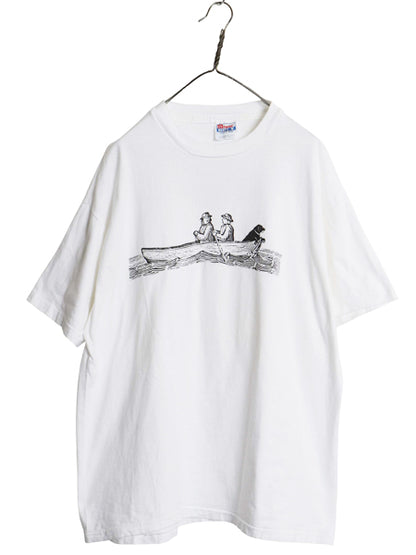 90s USA製 The Black Dog アート イラスト プリント Tシャツ メンズ レディース XL / オールド アニマル ドッグ グラフィック 大きいサイズ