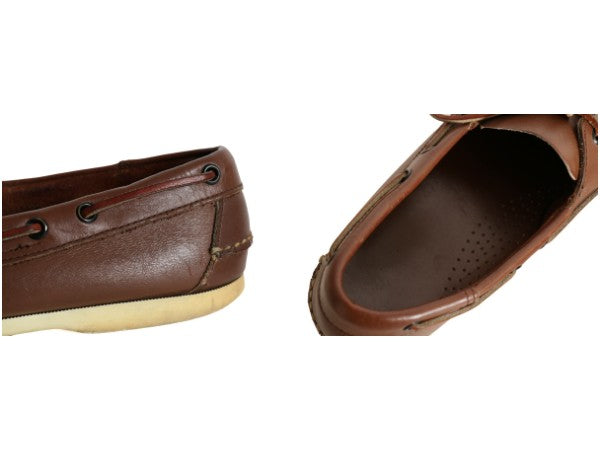 ブルックスブラザーズ モカシン デッキシューズ 101/2 メンズ 28.5cm / 革靴 本革 レザー シューズ レースアップ ラバーソール 茶 トラッド