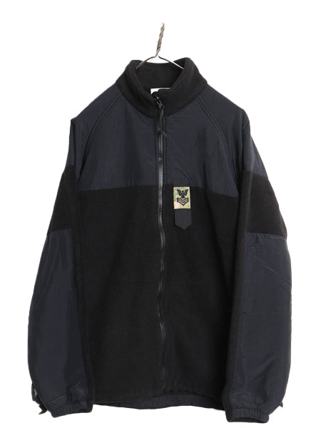 米軍実物 US NAVY ECWCS GEN2 フルジップ フリース ライナー ジャケット MEDIUM REGULAR / 16年製 ミリタリー USN 軍物 海軍 ジャンパー 黒