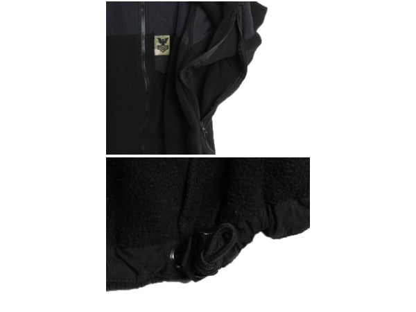 米軍実物 US NAVY ECWCS GEN2 フルジップ フリース ライナー ジャケット MEDIUM REGULAR / 16年製 ミリタリー USN 軍物 海軍 ジャンパー 黒