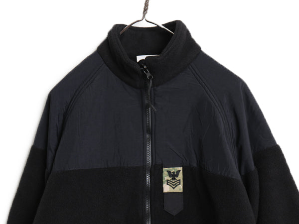 米軍実物 US NAVY ECWCS GEN2 フルジップ フリース ライナー ジャケット MEDIUM REGULAR / 16年製 ミリタリー USN 軍物 海軍 ジャンパー 黒