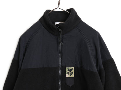 米軍実物 US NAVY ECWCS GEN2 フルジップ フリース ライナー ジャケット MEDIUM REGULAR / 16年製 ミリタリー USN 軍物 海軍 ジャンパー 黒