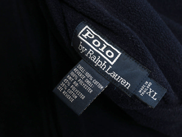 90s ポロ ラルフローレン リバーシブル ジャケット メンズ XL オールド コットン フリース スイングトップ タンカース タイプ 大きいサイズ