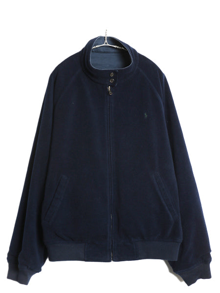 90s ポロ ラルフローレン リバーシブル ジャケット メンズ XL オールド コットン フリース スイングトップ タンカース タイプ 大きいサイズ