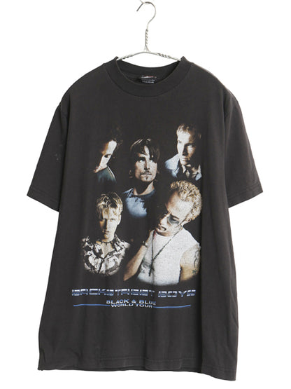 00s バックストリート ボーイズ ツアー プリント Tシャツ メンズ M / オールド オフィシャル 両面 フォト バンド ロック ポップ GIANT 黒