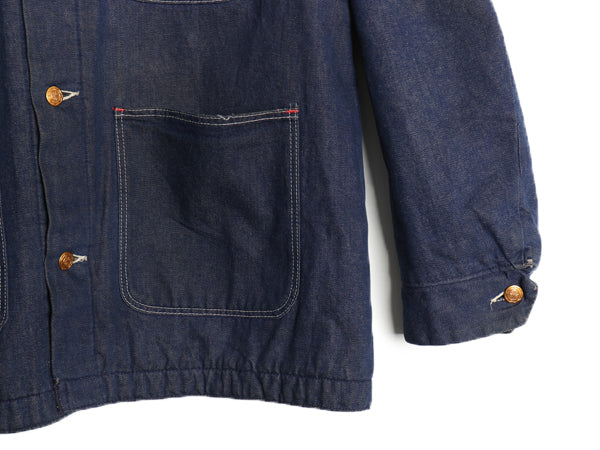 70s USA製 ★ ラングラー デニム カバーオール ジャケット 46 メンズ XL ヴィンテージ ワーク ブランケット ライナー付 濃紺 大きいサイズ