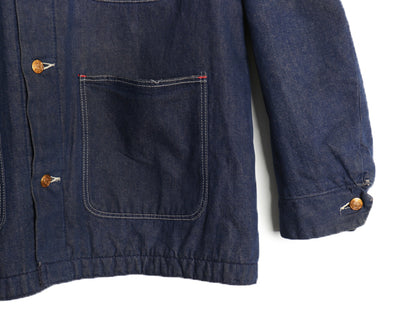70s USA製 ★ ラングラー デニム カバーオール ジャケット 46 メンズ XL ヴィンテージ ワーク ブランケット ライナー付 濃紺 大きいサイズ