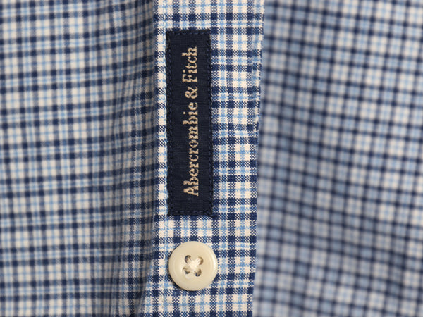 90s  Abercrombie&Fitch チェック 長袖 シャツ メンズ M / コットン オックスフォード ポケット付き カジュアル ゆったり マルチカラー Y2K