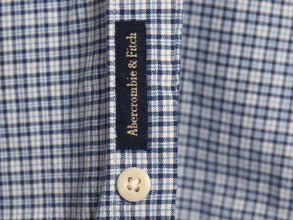 90s  Abercrombie&Fitch チェック 長袖 シャツ メンズ M / コットン オックスフォード ポケット付き カジュアル ゆったり マルチカラー Y2K