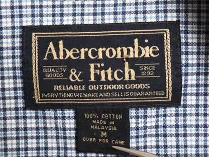 90s  Abercrombie&Fitch チェック 長袖 シャツ メンズ M / コットン オックスフォード ポケット付き カジュアル ゆったり マルチカラー Y2K