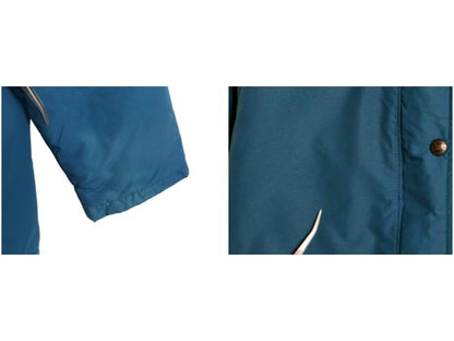 80s USA製 エルエルビーン 中綿 ナイロン マウンテンパーカー ジャケット レディース M ヴィンテージ マンパ ジャンパー ハーフ コート 青