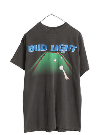 90s ★ バドワイザー ビリヤード イラスト プリント Tシャツ メンズ L 程 古着 オールド 企業物 当時物 シングルステッチ グラフィック 黒