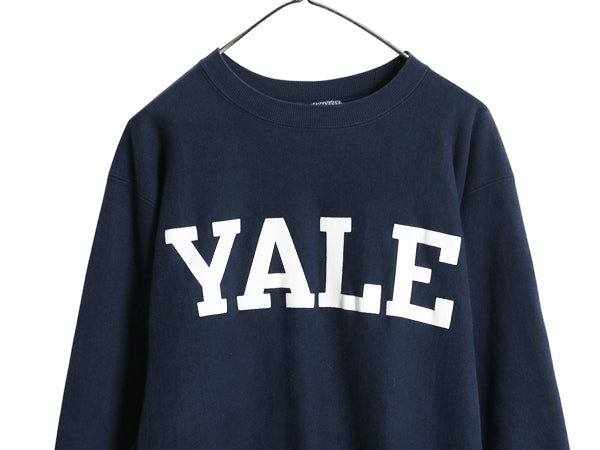 90s USA製 ★ チャンピオン リバースウィーブ YALE プリント スウェット メンズ XL / オールド イエール トレーナー アイビー カレッジ 紺