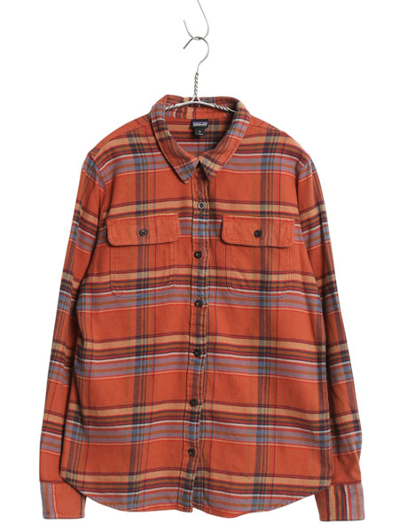 パタゴニア ロングスリーブ フィヨルド フランネル シャツ レディース M / 19年製 チェック オーガニック コットン ネルシャツ 長袖シャツ