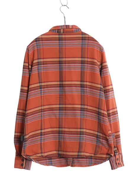 パタゴニア ロングスリーブ フィヨルド フランネル シャツ レディース M / 19年製 チェック オーガニック コットン ネルシャツ 長袖シャツ