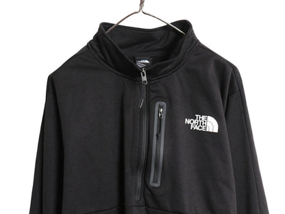 US企画 ノースフェイス ハーフジップ ソフトシェル ジャケット メンズ XXL アウトドア 裏 フリース プルオーバー ブルゾン 大きいサイズ 黒