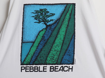 90s USA製 両面 アート イラスト プリント Tシャツ メンズ XL / オールド ゴルフ グラフィック 半袖Tシャツ シングルステッチ 大きいサイズ