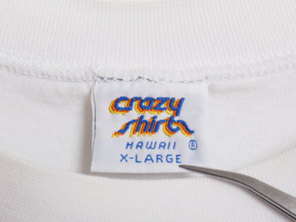 90s USA製 両面 アート イラスト プリント Tシャツ メンズ XL / オールド ゴルフ グラフィック 半袖Tシャツ シングルステッチ 大きいサイズ