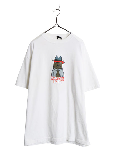 90s 00s ☆ TOY MACHINE キャラクター プリント Tシャツ メンズ XL / オールド 当時物 スケート ストリート スケボー ヘビーウェイト 白