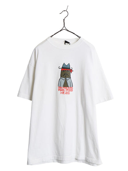 90s 00s ☆ TOY MACHINE キャラクター プリント Tシャツ メンズ XL / オールド 当時物 スケート ストリート スケボー ヘビーウェイト 白