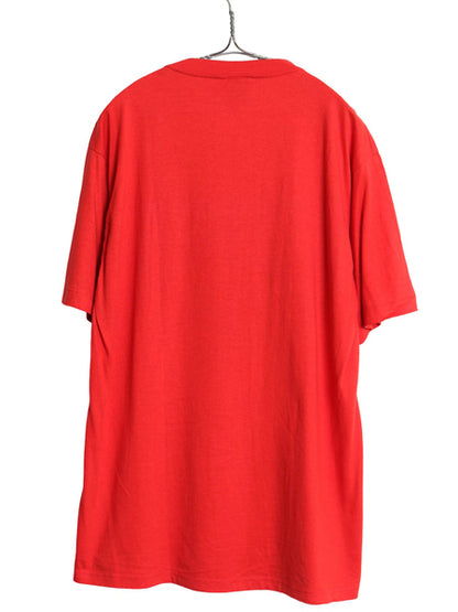 デッドストック 80s USA製 スウィングスター 3段 カレッジ プリント Tシャツ メンズ XL 小さめ L 程/ ヴィンテージ シングルステッチ 赤