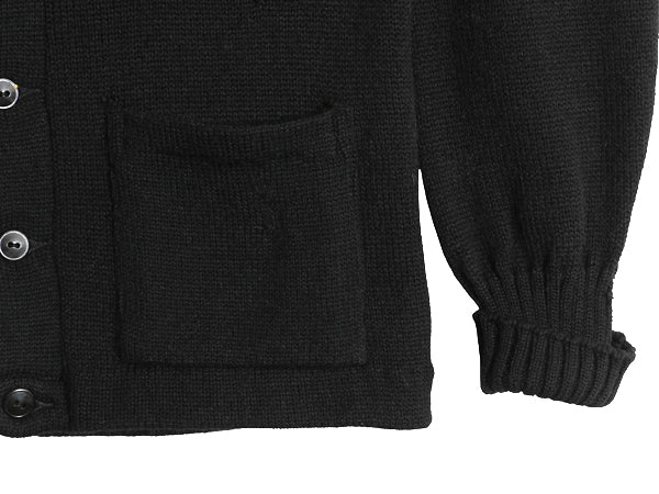 40s 50s ★ レタード ニット カーディガン メンズ S 程/ 古着 ヴィンテージ ウール アワード セーター カレッジ サガラ ワッペン付き 黒