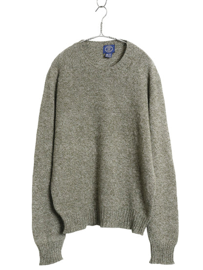 80s イギリス製 オールド ギャップ ニット セーター メンズ L 古着 ヴィンテージ 旧タグ シェットランド ウール 長袖ニット シンプル 無地