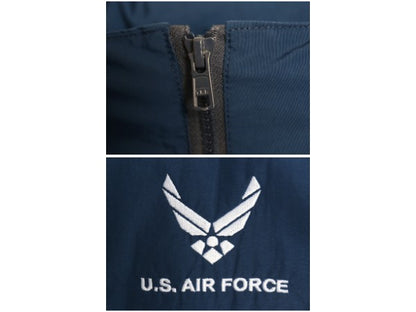 米軍実物 US AIR FORCE ナイロン トレーニング ジャケット MEDIUM SHORT / 2010年製 ミリタリー エアフォース 軍物 ジャンパー ブルゾン 青