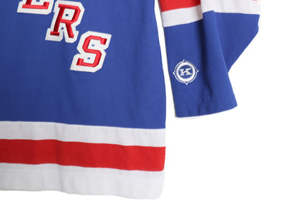 90s レンジャーズ メッシュ ホッケー ジャージ メンズ XL / オールド NHL オフィシャル アイスホッケー ユニフォーム ゲームシャツ 重ね着