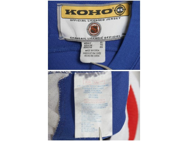 90s レンジャーズ メッシュ ホッケー ジャージ メンズ XL / オールド NHL オフィシャル アイスホッケー ユニフォーム ゲームシャツ 重ね着